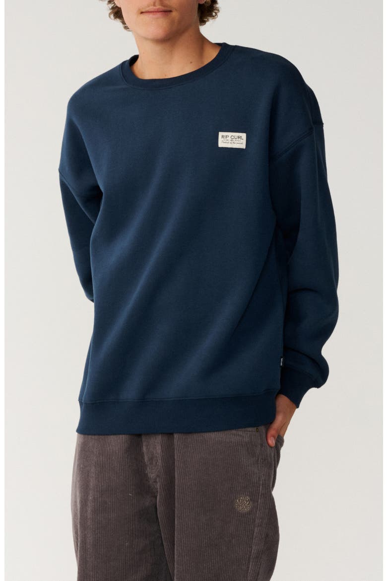 Pacific Rinse Graphic Cotton Blend Sweatshirt, Main, color, DARK NAVY