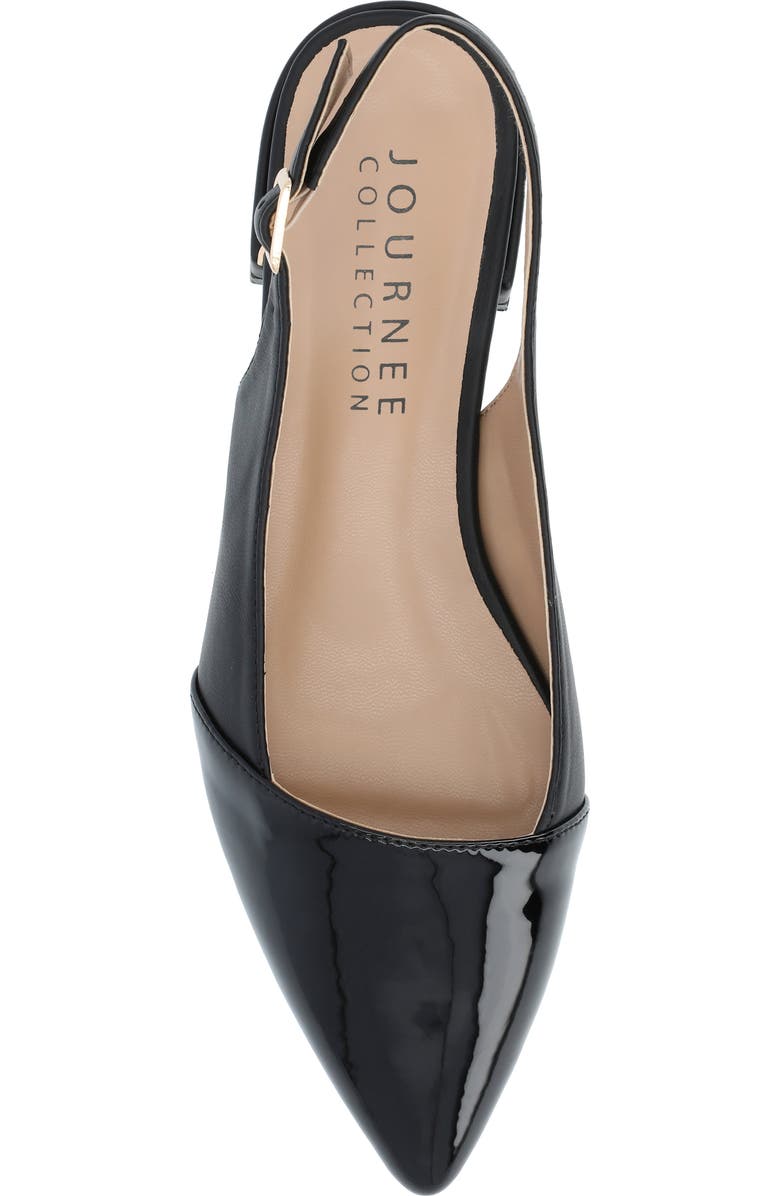 Journee Collection Bertie Slingback Flat, Alternate, color, Black