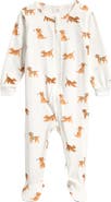 Petit Lem Golf Pups Organic Cotton Blend Footie