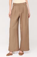 Avec Les Filles Pleated Mid Rise Wide Leg Pants