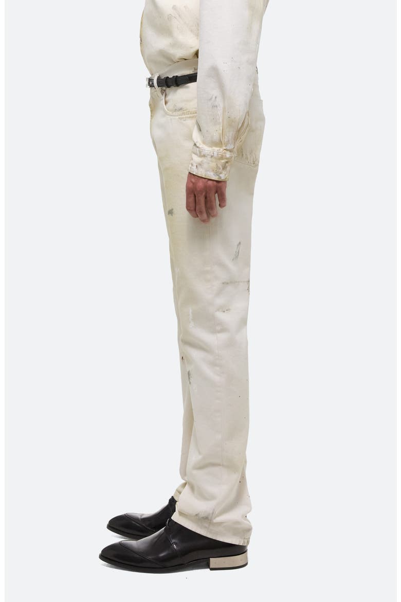 Painted Organic Cotton Five-Pocket Pants, Alternate, color, ECRU PAINTER - 21V