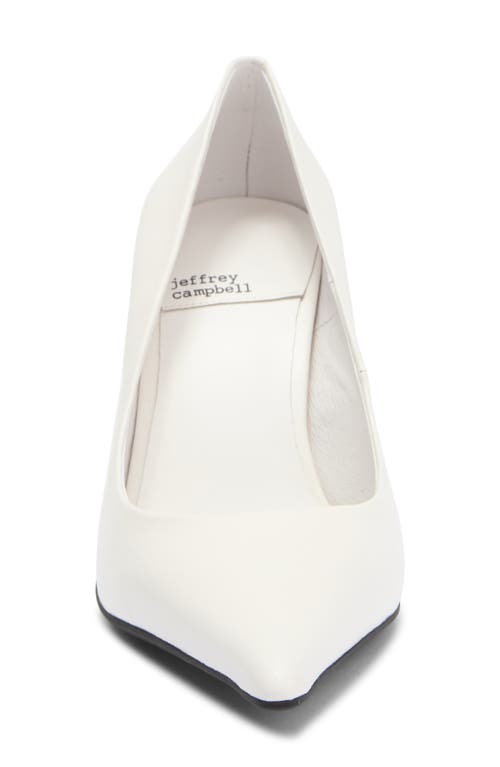 Jeffrey Campbell Risktaker Pointed Toe Pump In White