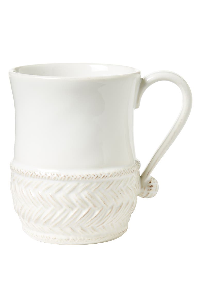 Juliska Le Panier Ceramic Mug, Main, color, Whitewash