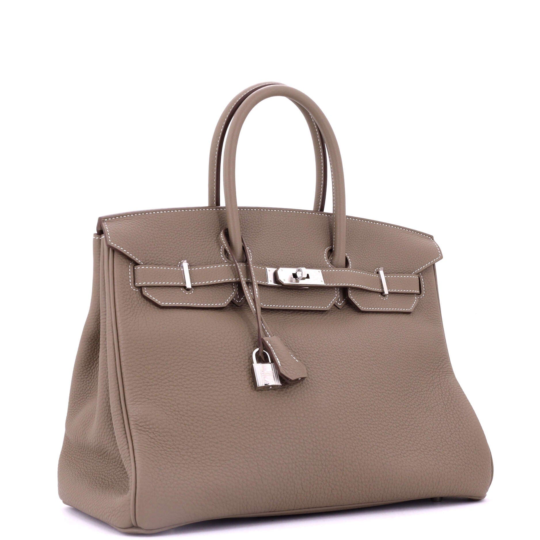 Pre-Owned Hermes Birkin Handbag Grey Togo with Palladium Hardware 35, Alternate, color, 