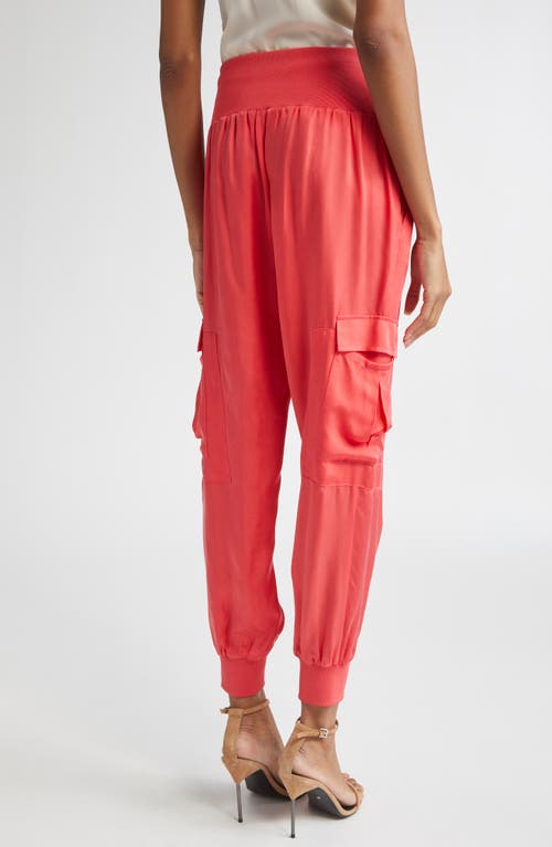 Cinq À Sept Giles Tapered Cargo Track Pants In Pink