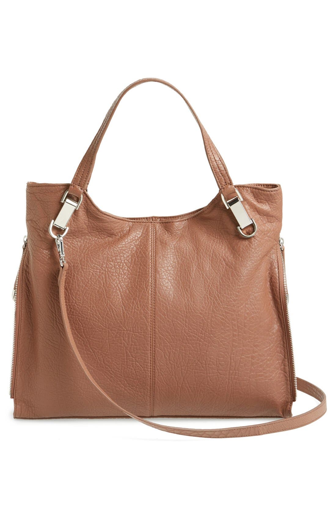 'Riley' Leather Tote, Alternate, color, COCOA