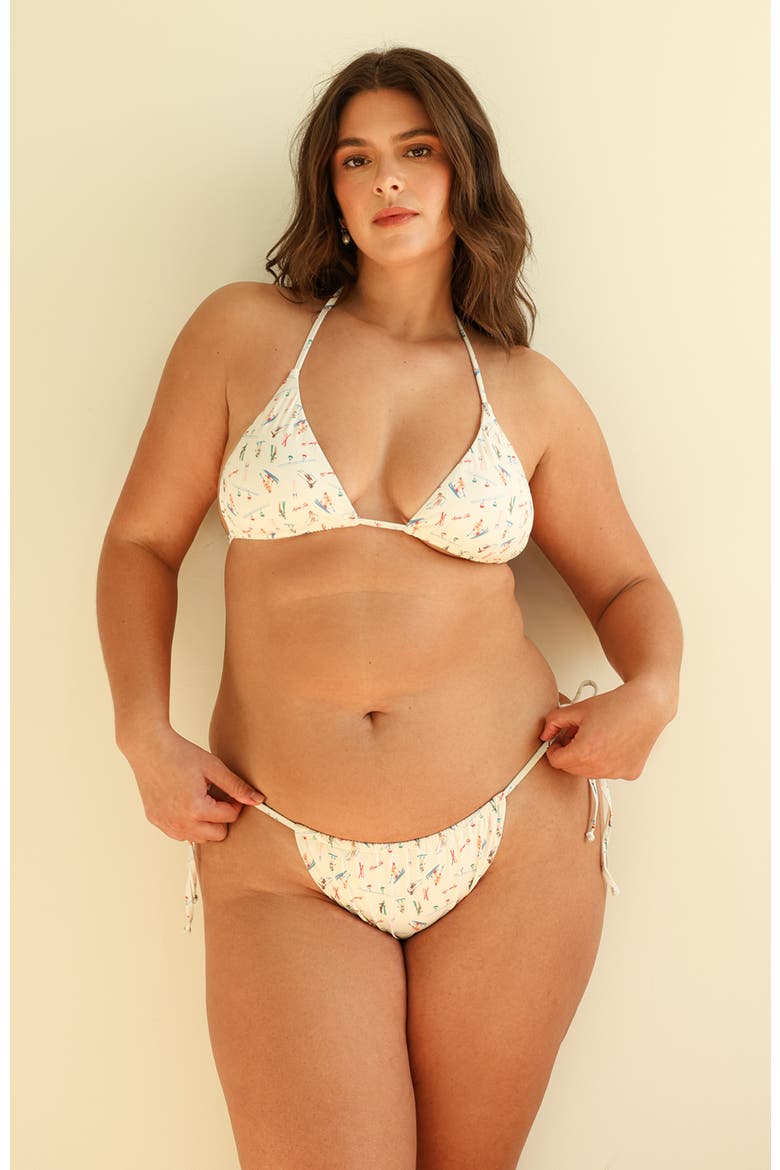 Palm Triangle Bikini Top, Alternate, color, Hit The Slopes