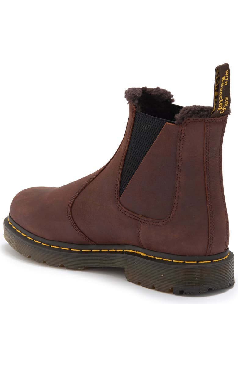 Dr. Martens 2976 Faux Shearling Chelsea Boot, Alternate, color, Chocolate Brown