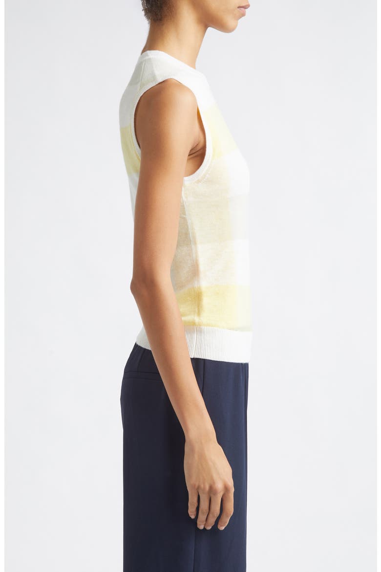 Plaid Wool Sweater Vest, Alternate, color, DANDELION COMBO
