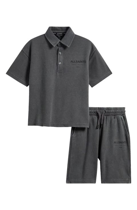 Kids' Waffle Knit Polo & Shorts Set (Little Kid & Big Kid)