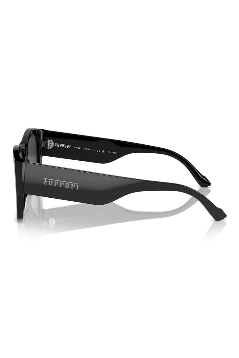 56mm Polarized Square Sunglasses, Alternate, color, BLACK / POLAR GREY