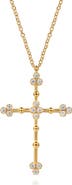 Gabriel & Co. Bujukan Clover Diamond Cross Pendant Necklace