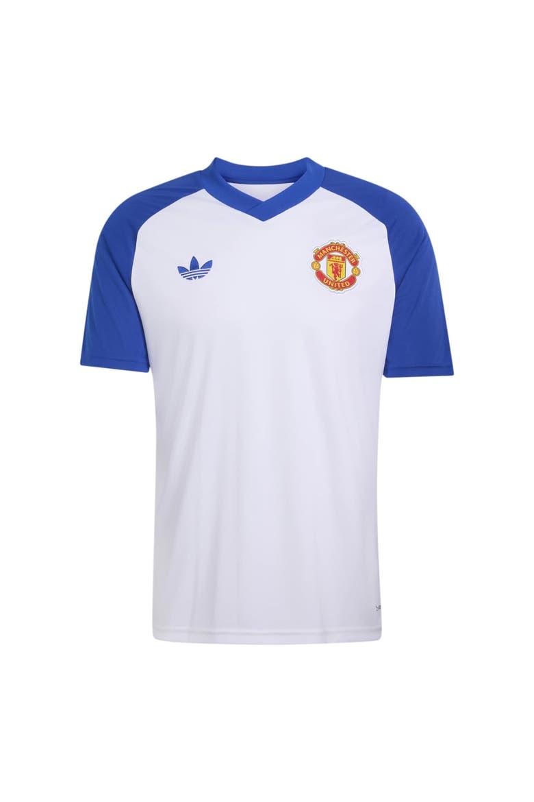 Men's adidas White Manchester United 2026/27 Away Pre-Match Top, Alternate, color, White
