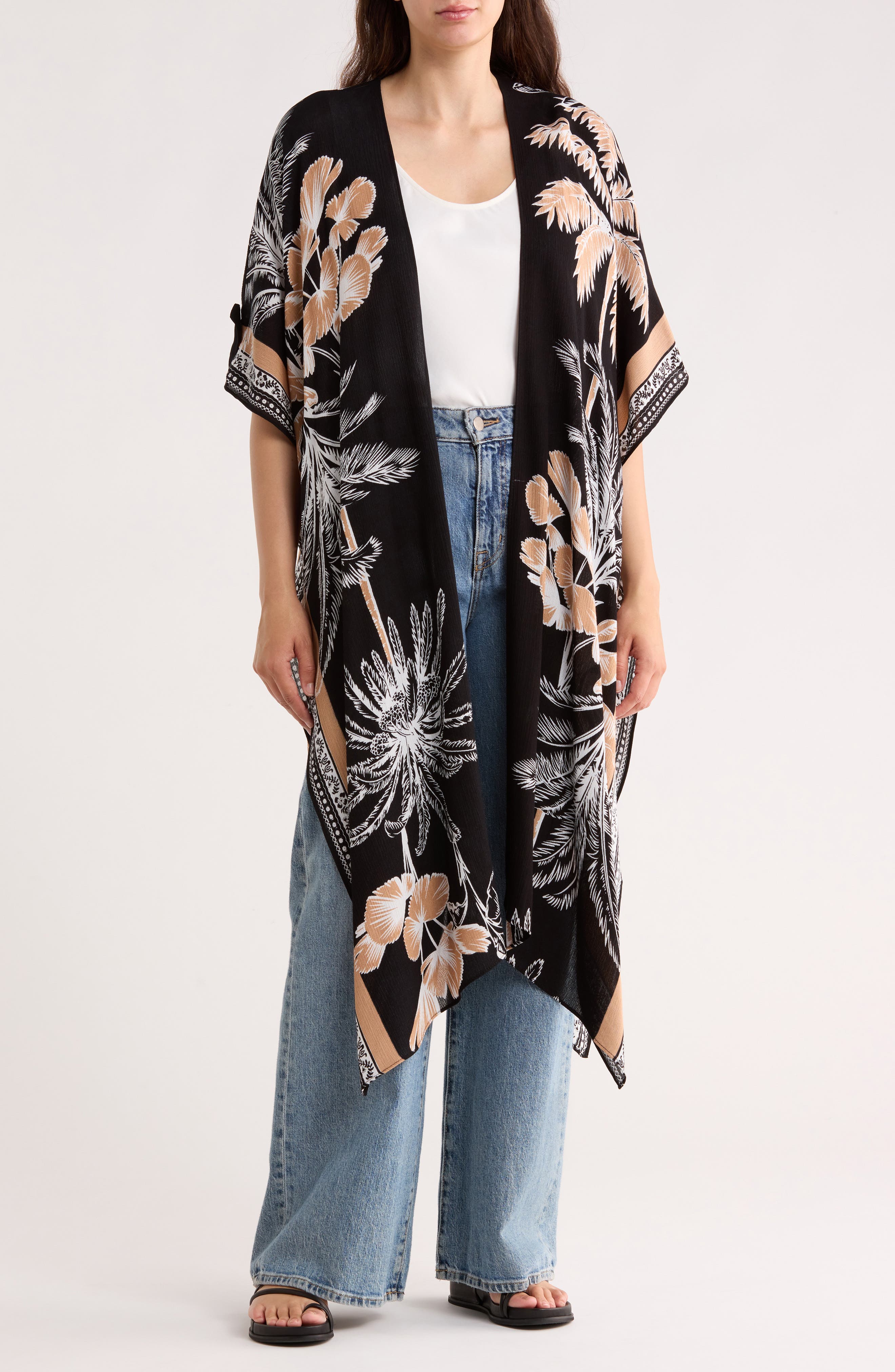 Vince Camuto Palm Tree Crinkle Duster