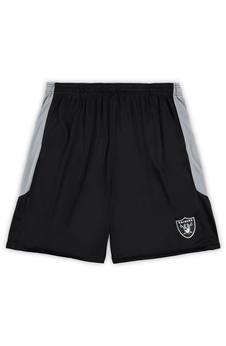 FANATICS Men's Fanatics Branded Black Las Vegas Raiders Big & Tall Team Logo Shorts, Alternate, color, Black