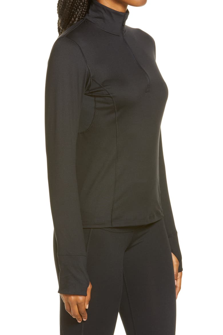 Dash Half Zip Pullover, Alternate, color, BLACK