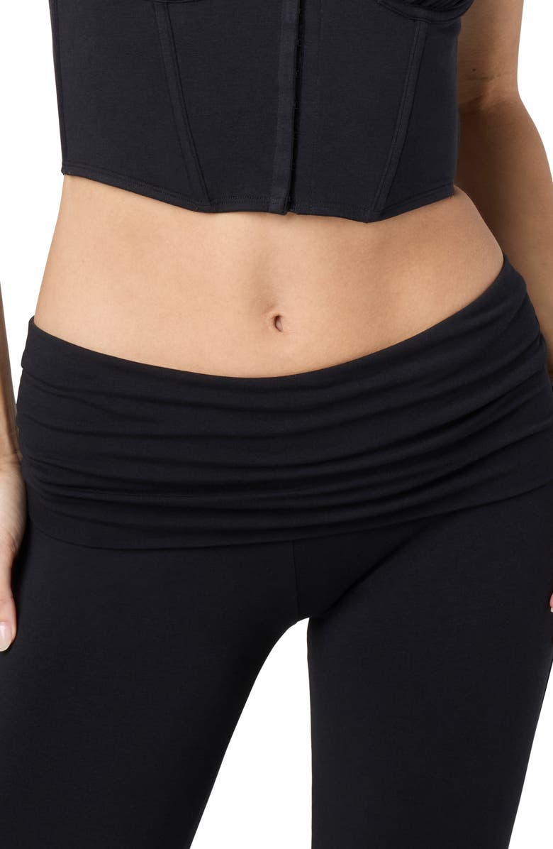 Florence by Mills Softie Cotton Blend Fold Over Pants, Alternate, color, Black