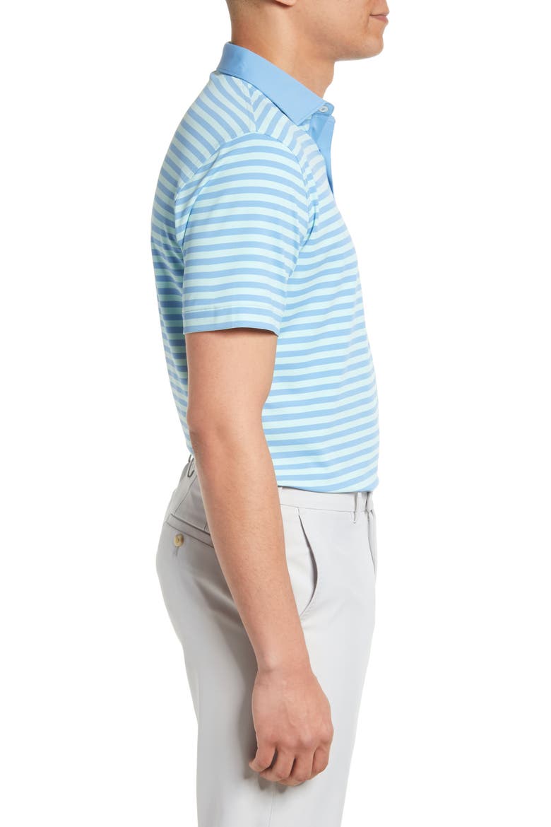 Men's Stripe Stretch Polo, Alternate, color, BALTIC BLUE/ SEA SAGE