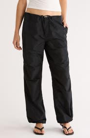STAUD Dash Cinched Taffeta Pants