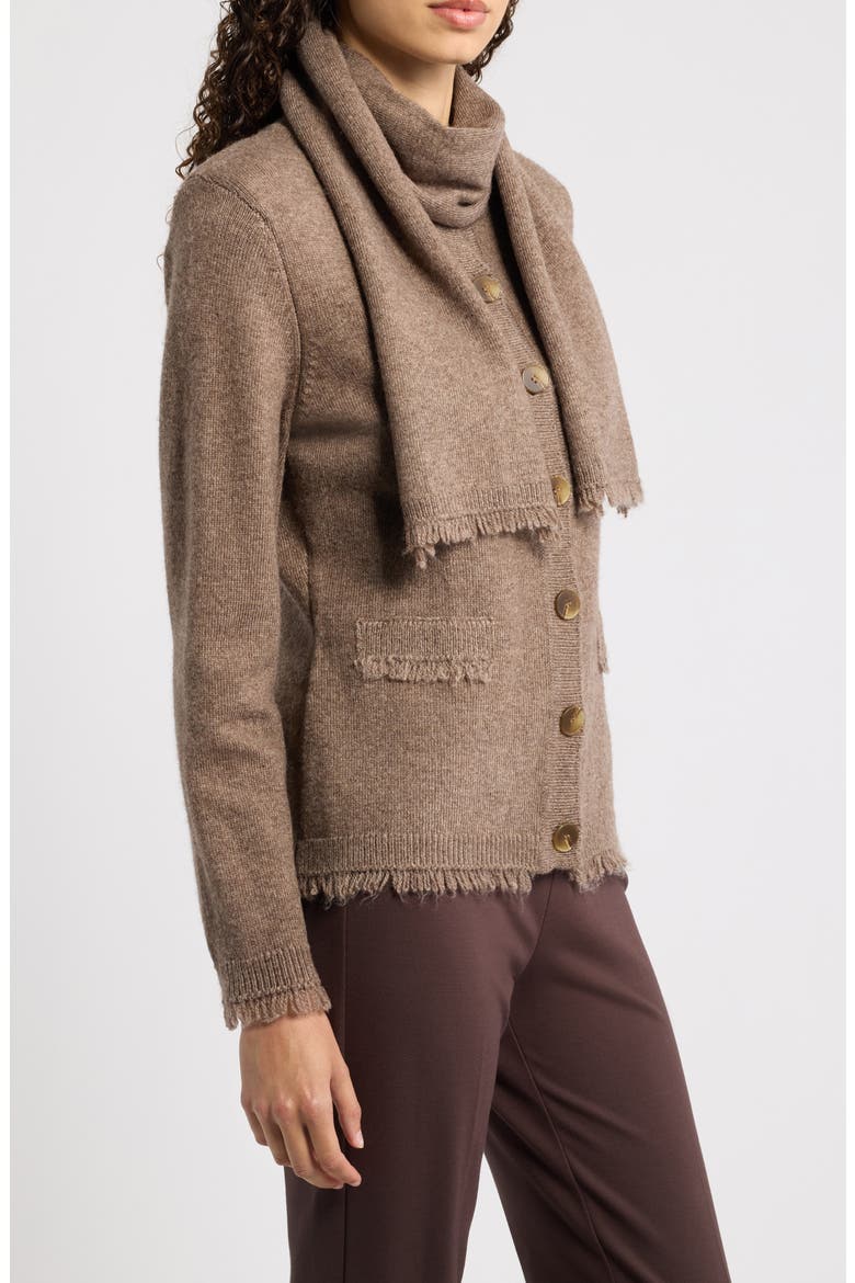 Gracie Cardigan & Scarf Set, Alternate, color, TAUPE