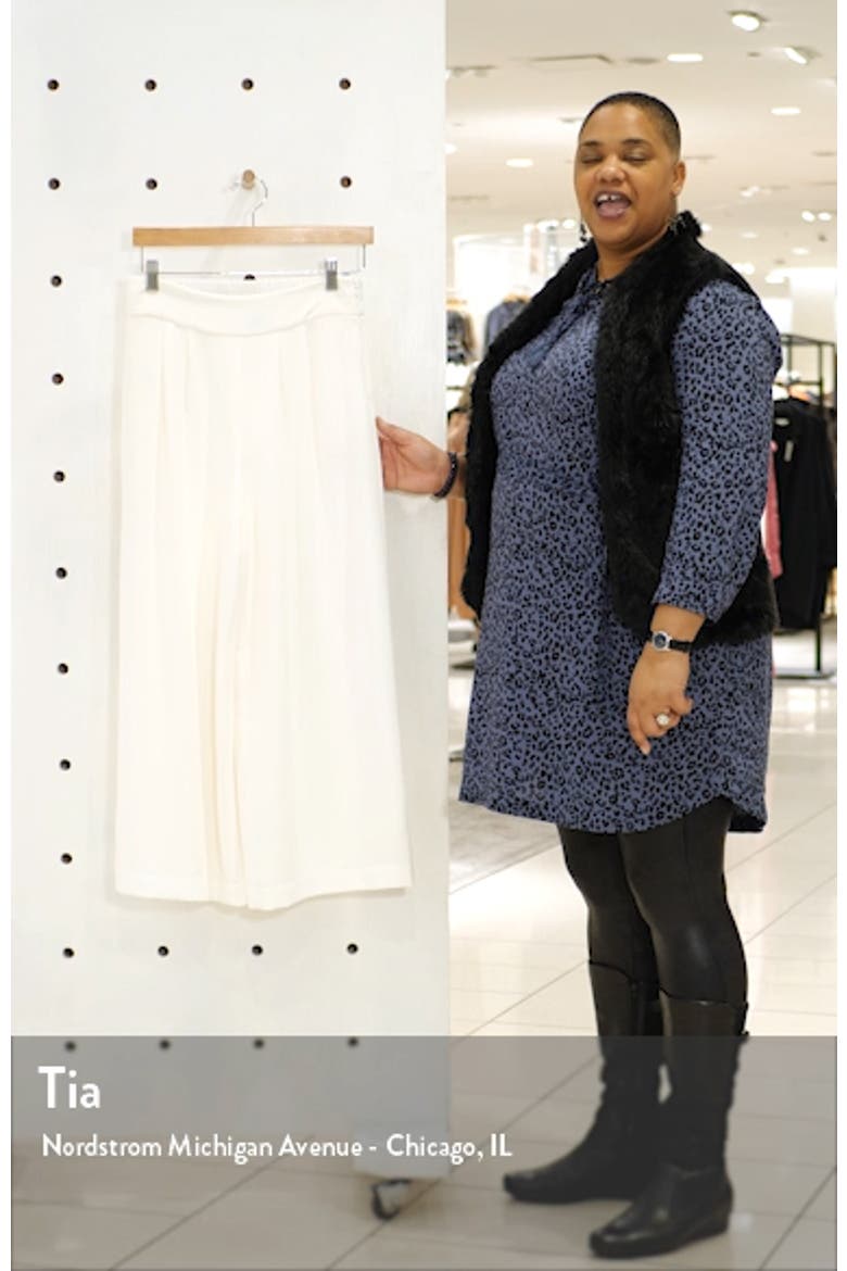 Wide Leg Crepe Trousers video