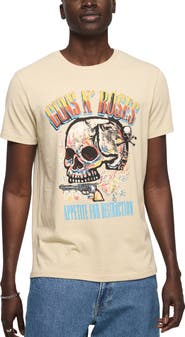 Lucky Brand Guns N' Roses Painted Cotton Graphic T-Shirt