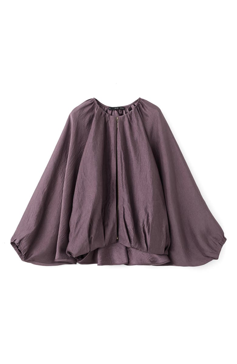 MANGO Oversize Bubble Bomber Jacket, Alternate, color, Purple
