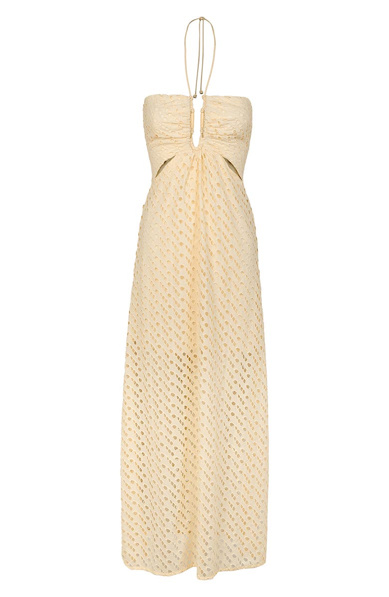 ViX Paula Hermanny Melina Cotton Cover-Up Dress, Alternate, color, Beige