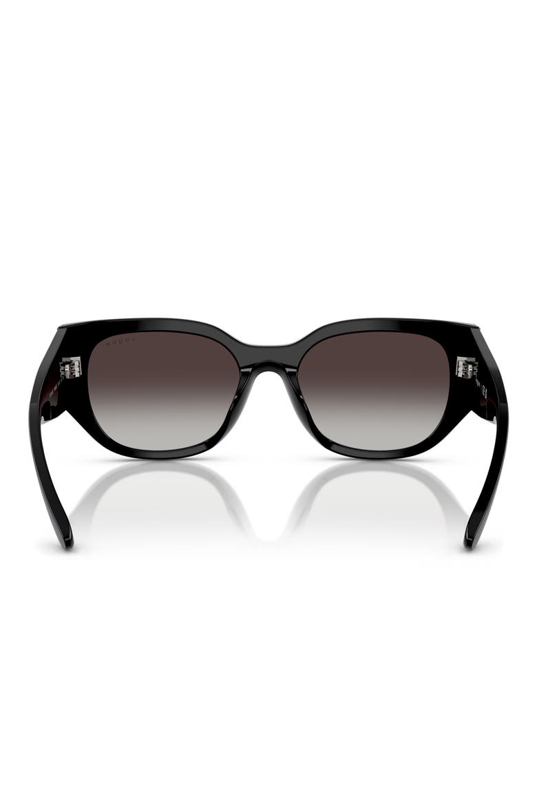 53mm Irregular Sunglasses, Alternate, color, BLACK
