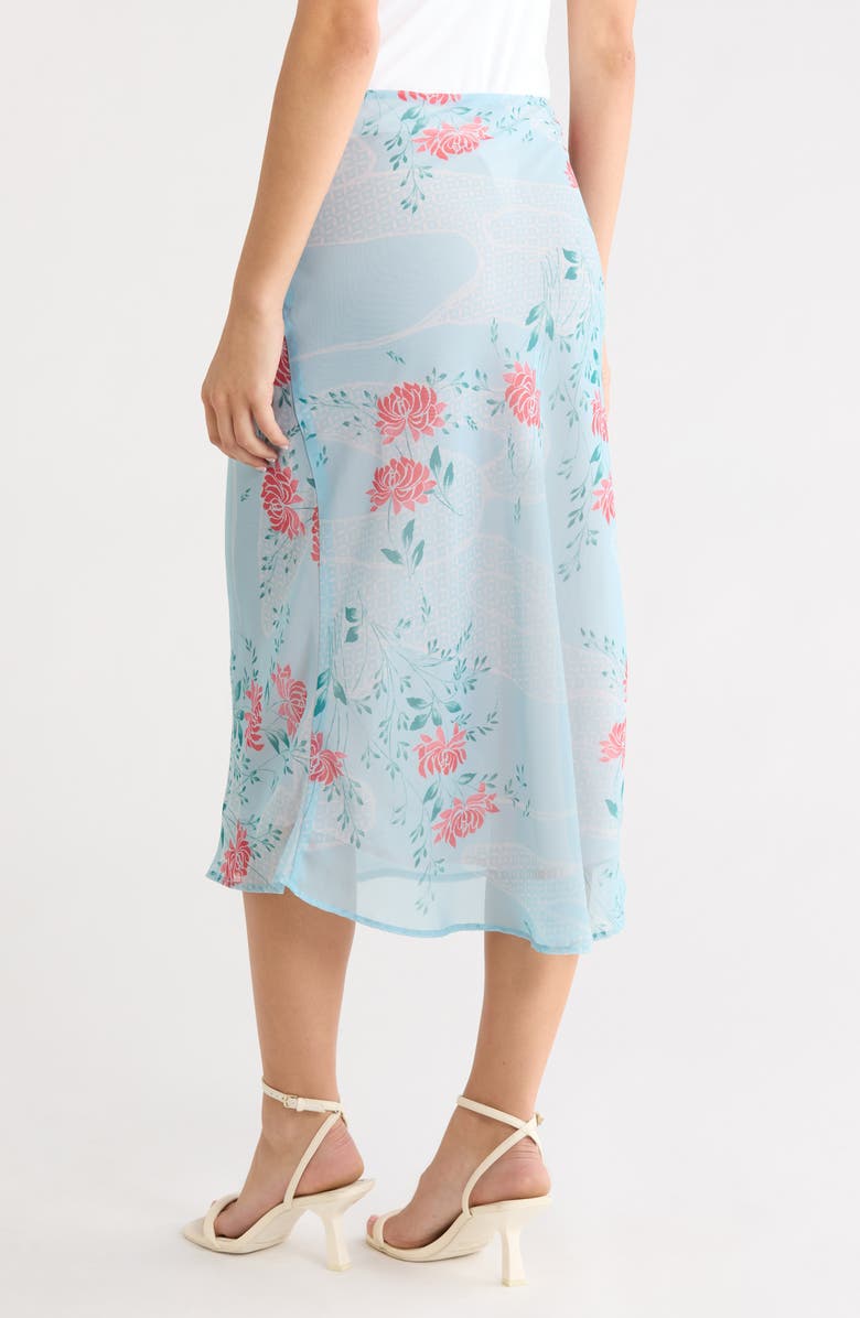 Bella Venice The Lawson Floral Skirt, Alternate, color, Blue/ Pink Flower