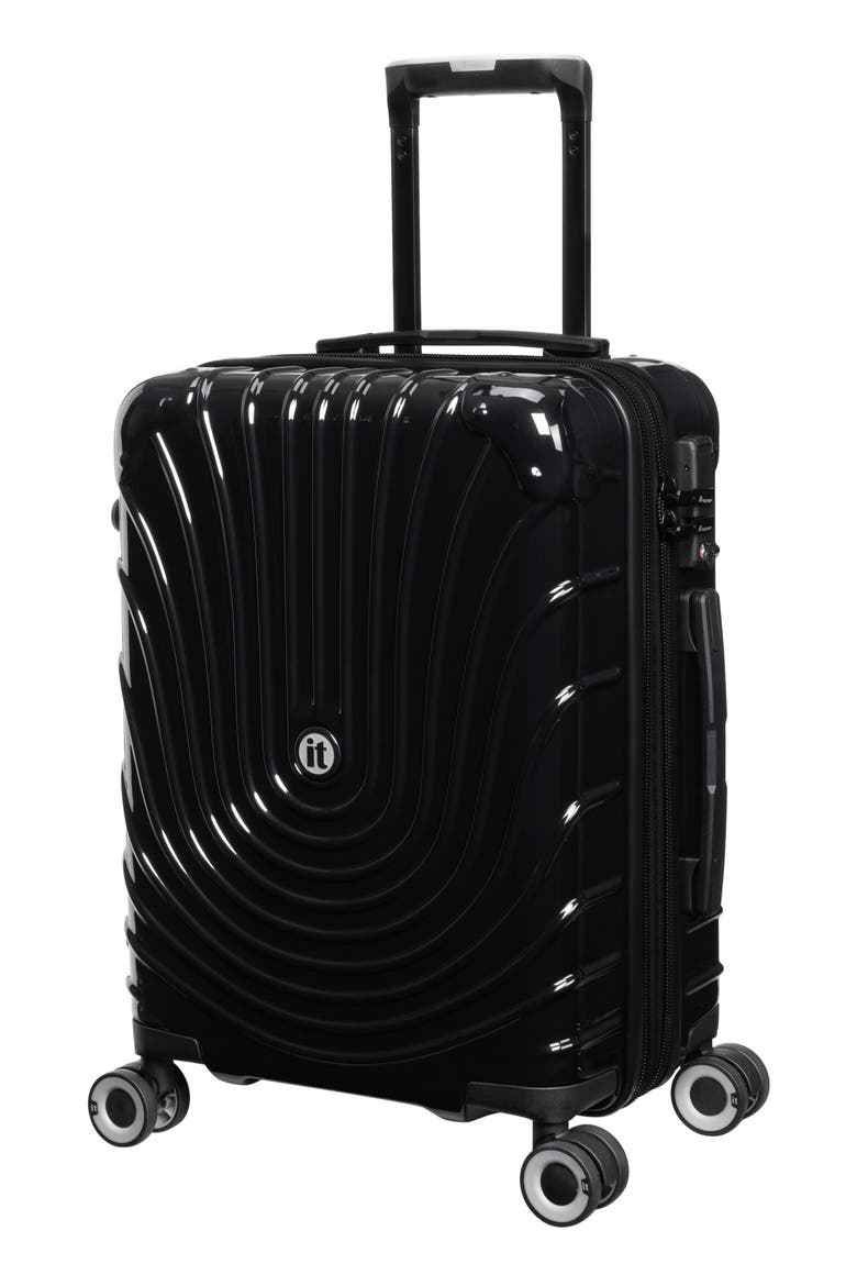 Radiating 21-Inch Hardside Carry-On Luggage, Main, color, BLACK