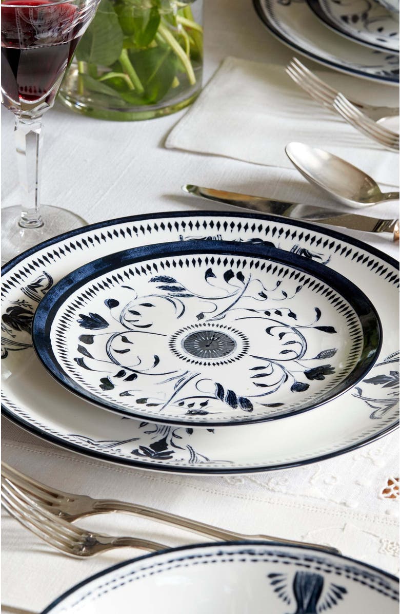 LEMIEUX ET CIE Bruges Porcelain 16-Piece Dinnerware Set, Alternate, color, Blue