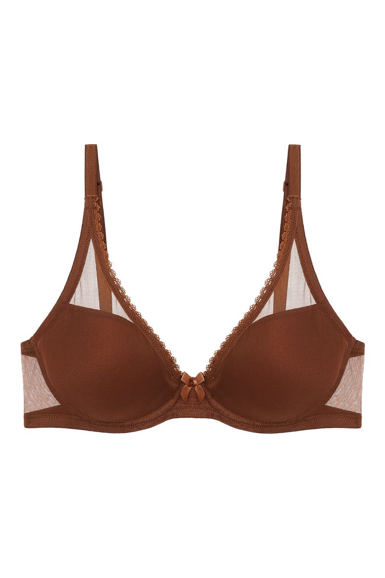 Victoire Plunge Underwire Bra, Alternate, color, CANNELLE