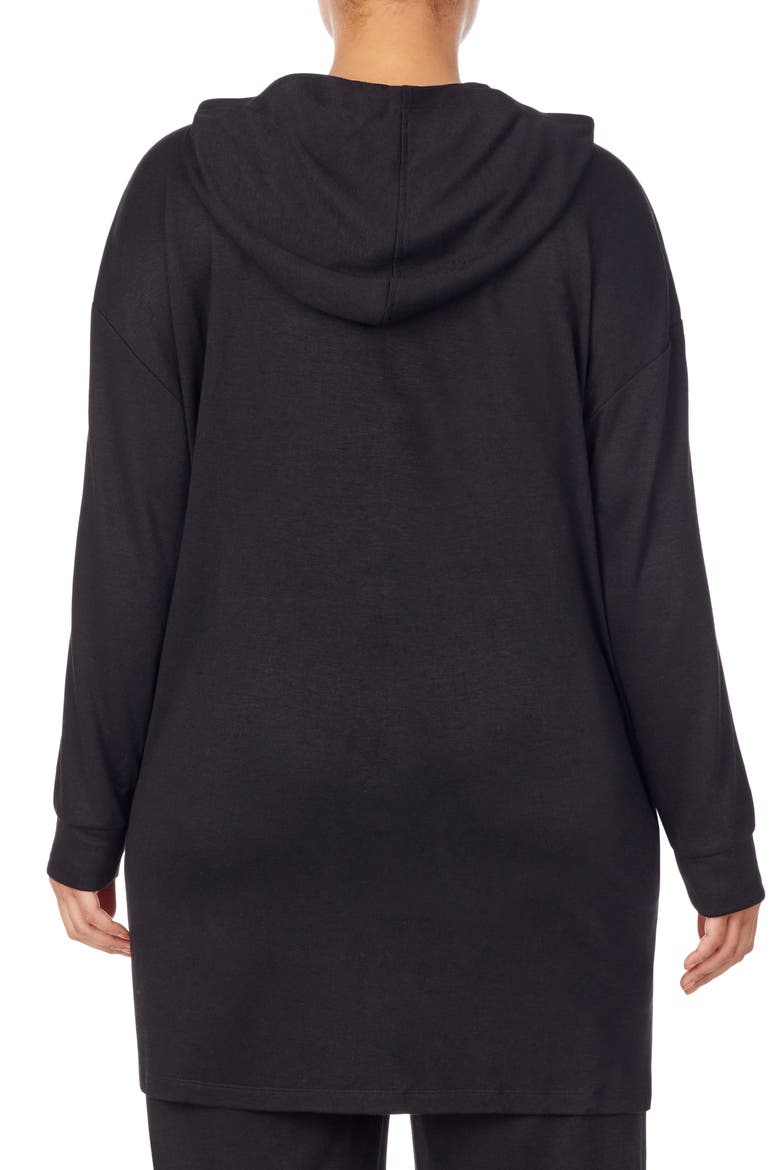 Double Knit Full Zip Hoodie, Alternate, color, BLACK