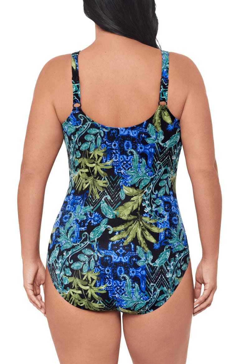 Gasparilla Oceanus One-Piece Swimsuit, Alternate, color, BLACK/ MULTI