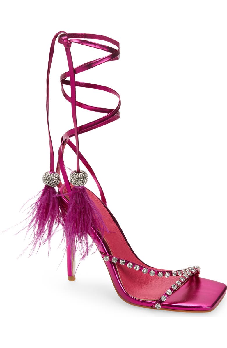 AZALEA WANG Missy Metallic Ankle Strap Sandal, Main, color,