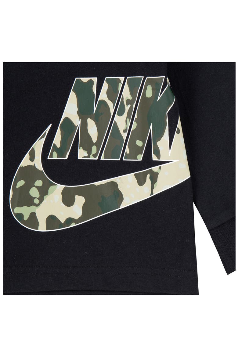 Kids' Sportswear Camo GFX Sweatshirt, Alternate, color, BLACK