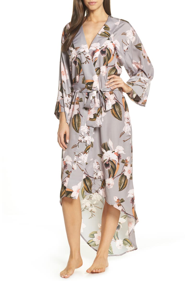 Isabella High/Low Robe, Main, color, VIOLET FLORAL