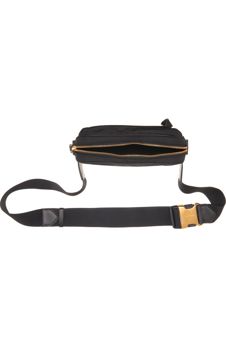 TOM FORD Recycled Nylon Waist Bag, Alternate, color, Black