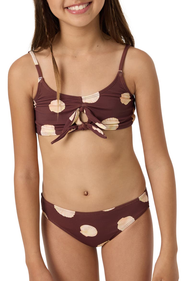 Kids' Camila Two-Piece Swimsuit, Alternate, color, CHOCOLATE