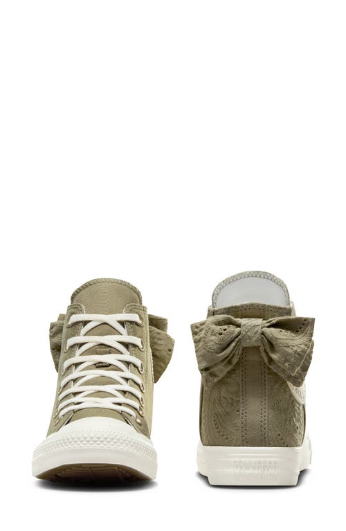 Converse Embroidered High Top Twill Sneaker In Green