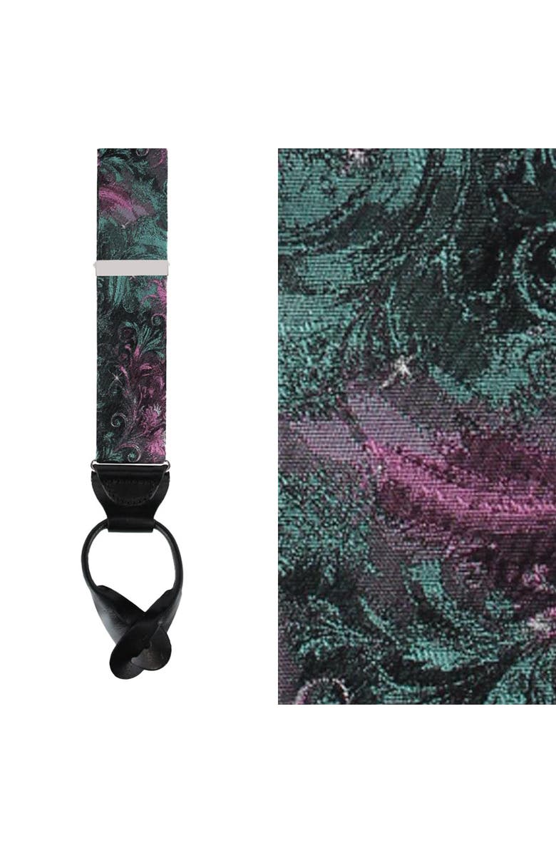 Trafalgar The Arcane Storm Silk Button End Novelty Suspenders, Main, color, Multiple