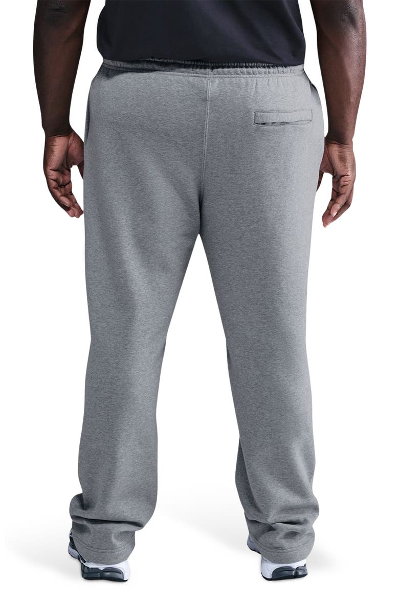 Club Open Hem Fleece Pants, Alternate, color, DARK GREY HEATHER