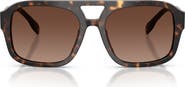 Tory Burch 55mm Polarized Gradient Pilot Sunglasses