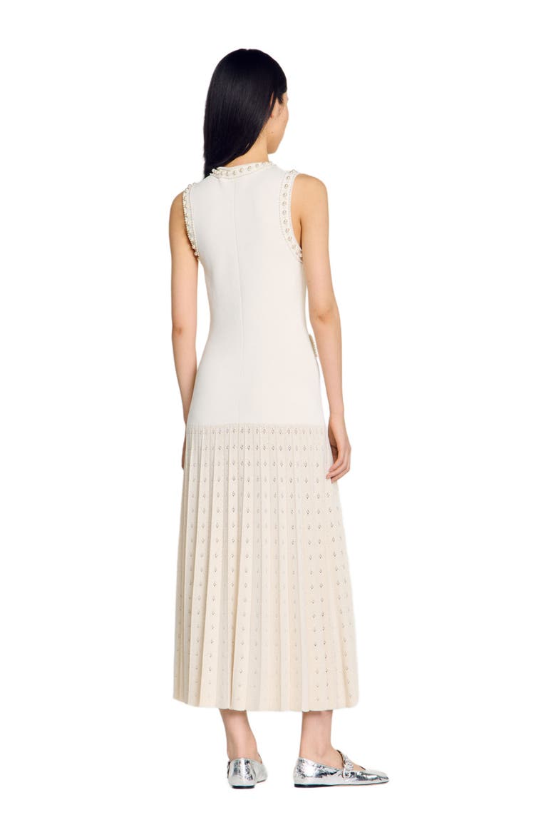 sandro pearl bead knit maxi dress SANDRO Pearl Bead Knit Maxi Dress