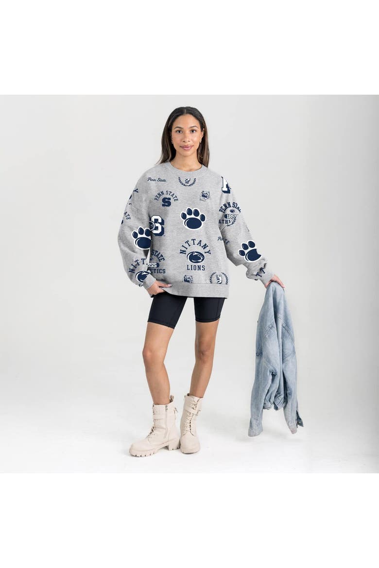 Women's Gameday Couture Gray Penn State Nittany Lions Always on Repeat Fleece Sweatshirt, Alternate, color, Gray