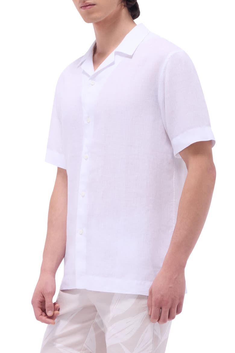 Linen Camp Shirt, Alternate, color, WHITE