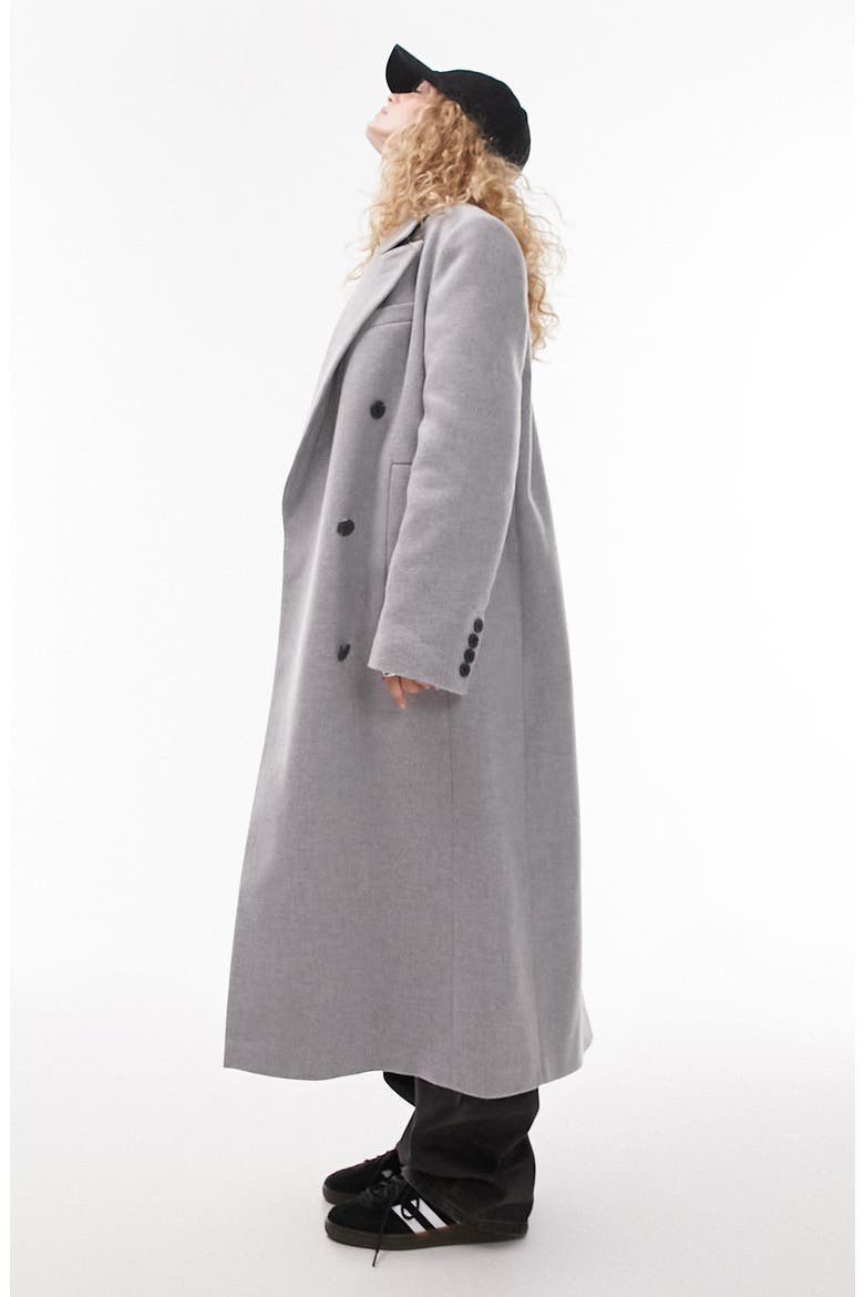 Statement Shoulder Coat, Alternate, color, GREY