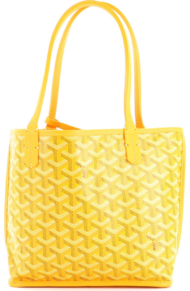 Pre-Owned Goyard Anjou Reversible Tote Coated Canvas Mini, Alternate, color, Orange