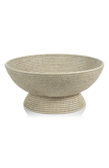 Zodax Surbiton Rattan Footed Bowl In Neutral